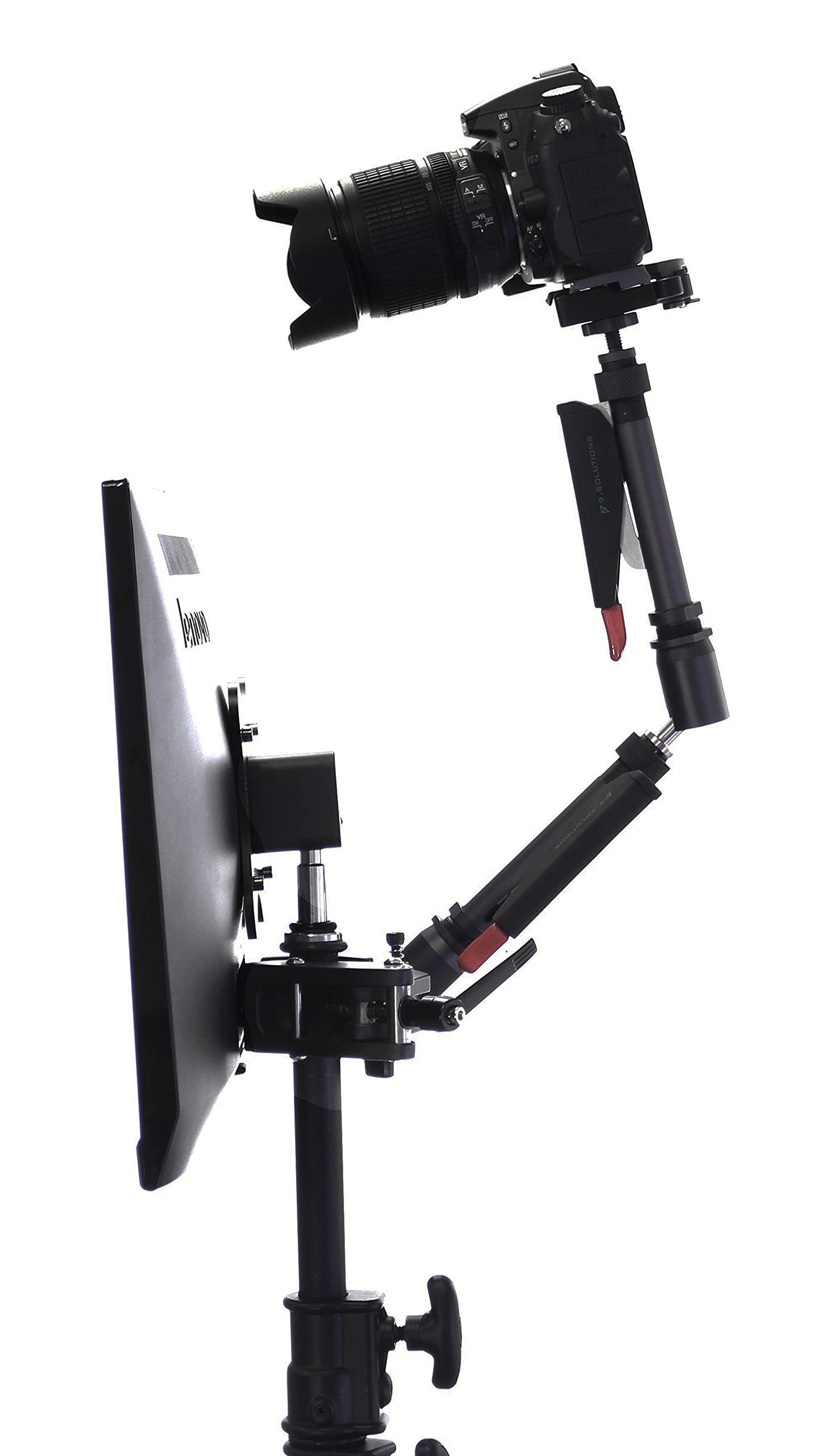 9.Solutions Double El-Bo Arm, Incredibly Strong Articulating Arms, Easy Positioning of Mounted Equipment, Max Load: 13.2lbs, 9.VD5095