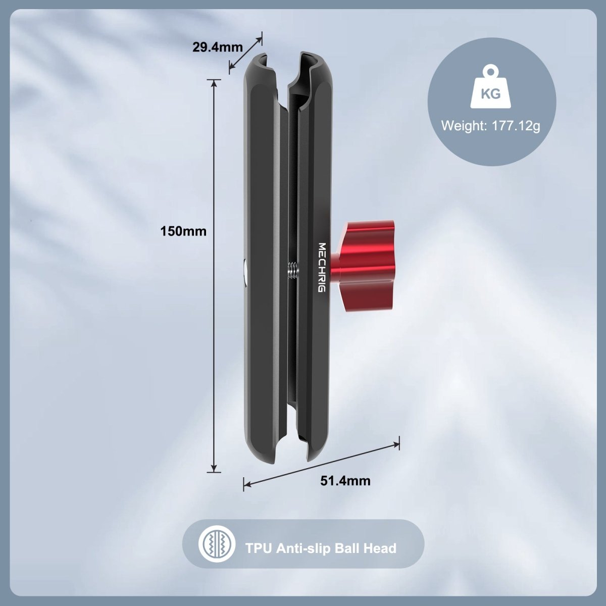 Mechrig Double Socket Arm 25 mm/1 Inch Ball Head Clamp - Grip Support Store