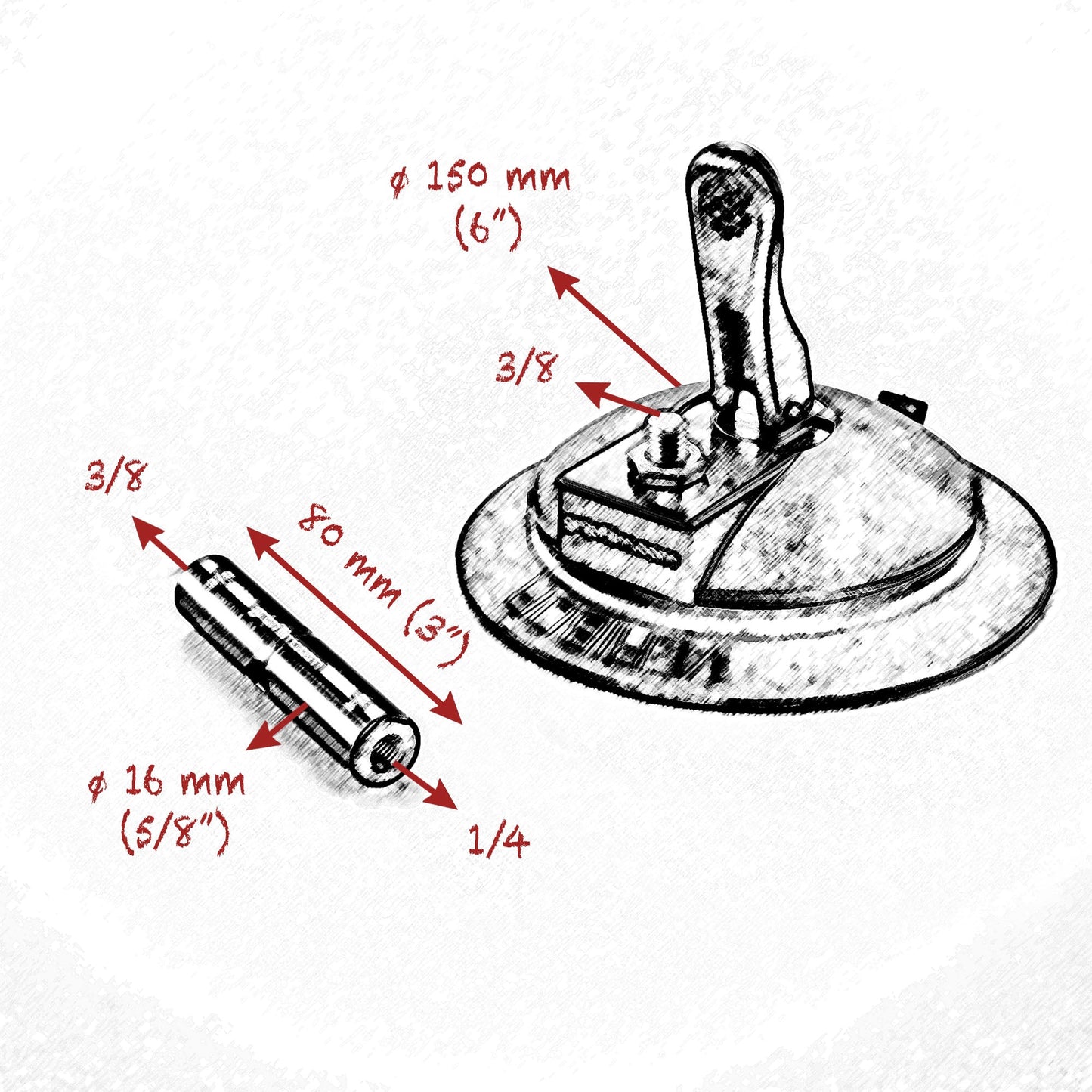 150 mm ( 6" ) SUCTION CUP - Grip Support Store