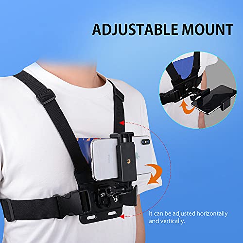 Mobile Phone Chest Mount Strap Holder ,Anti-Slide Strap Mount for Phone 360 Degree Rotary for Video Recording Camera Harness - Grip Support Store