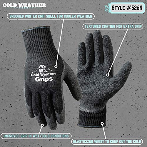 Cold Weather Work Gloves with Cut & Tear Resistant | 2-Pairs, Medium - Grip Support Store