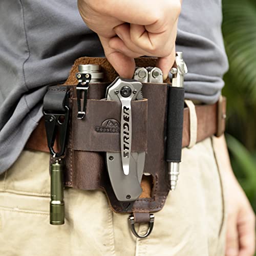 Brown Leather Multitool Pouch - Grip Support Store