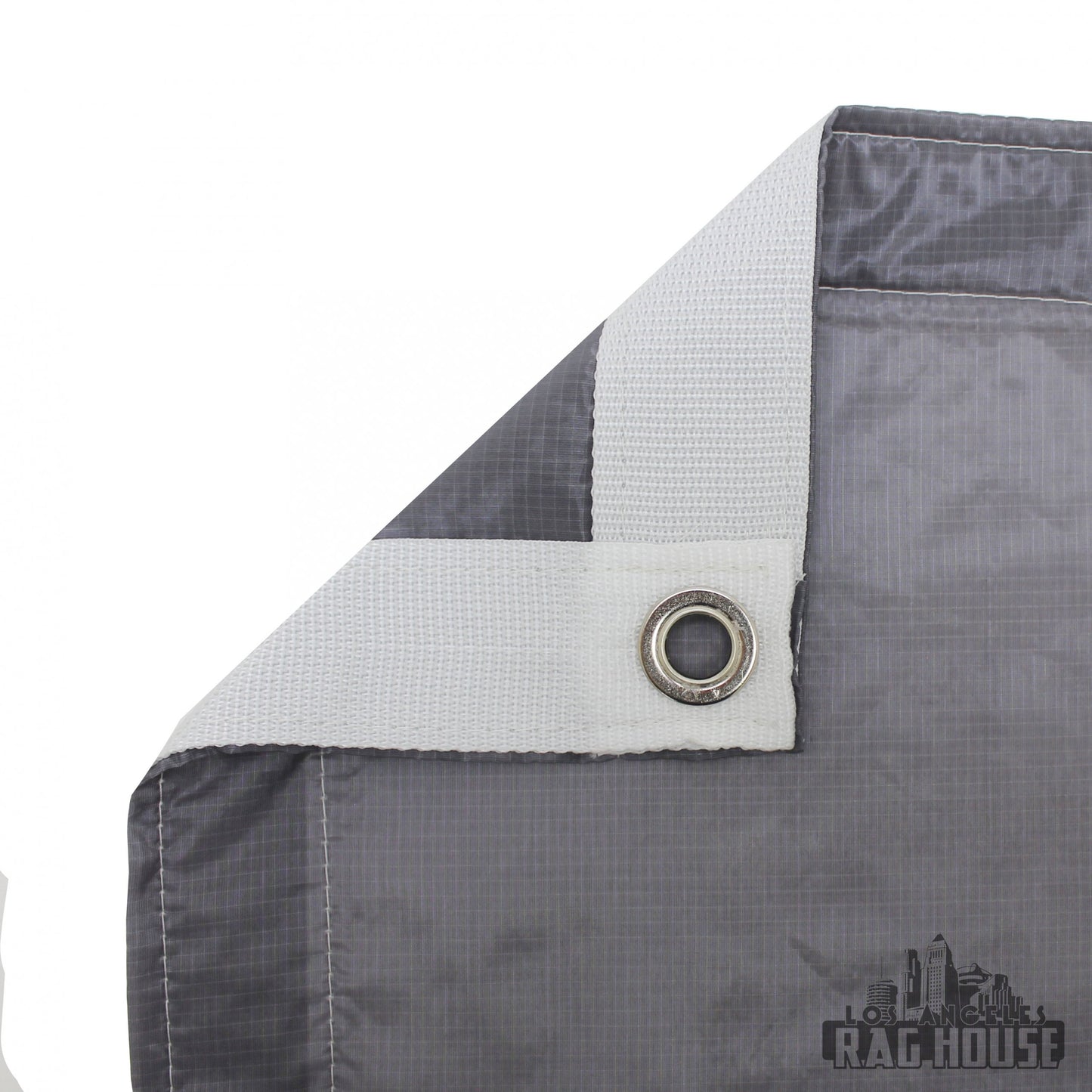 1/2 Grid Silent 15% Grey by LA Rag House - fabric detail