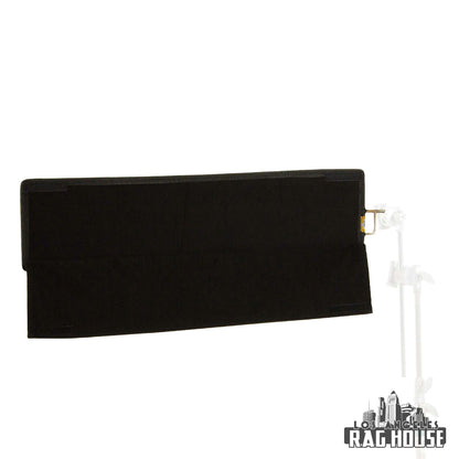 10"x24" Solid Black Floppy by LA Rag House - floppy unfolded