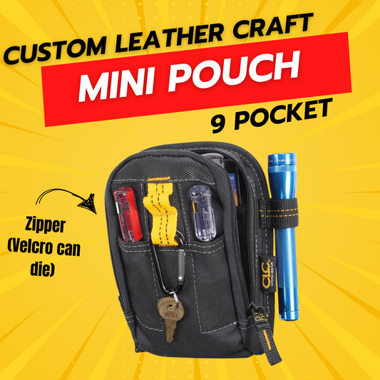 Custom Leathercraft "Carry-All" Mini  Pouch - Grip Support Store