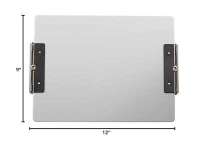 Double Clip Clipboard (9"x12" Letter, White) - Grip Support Store