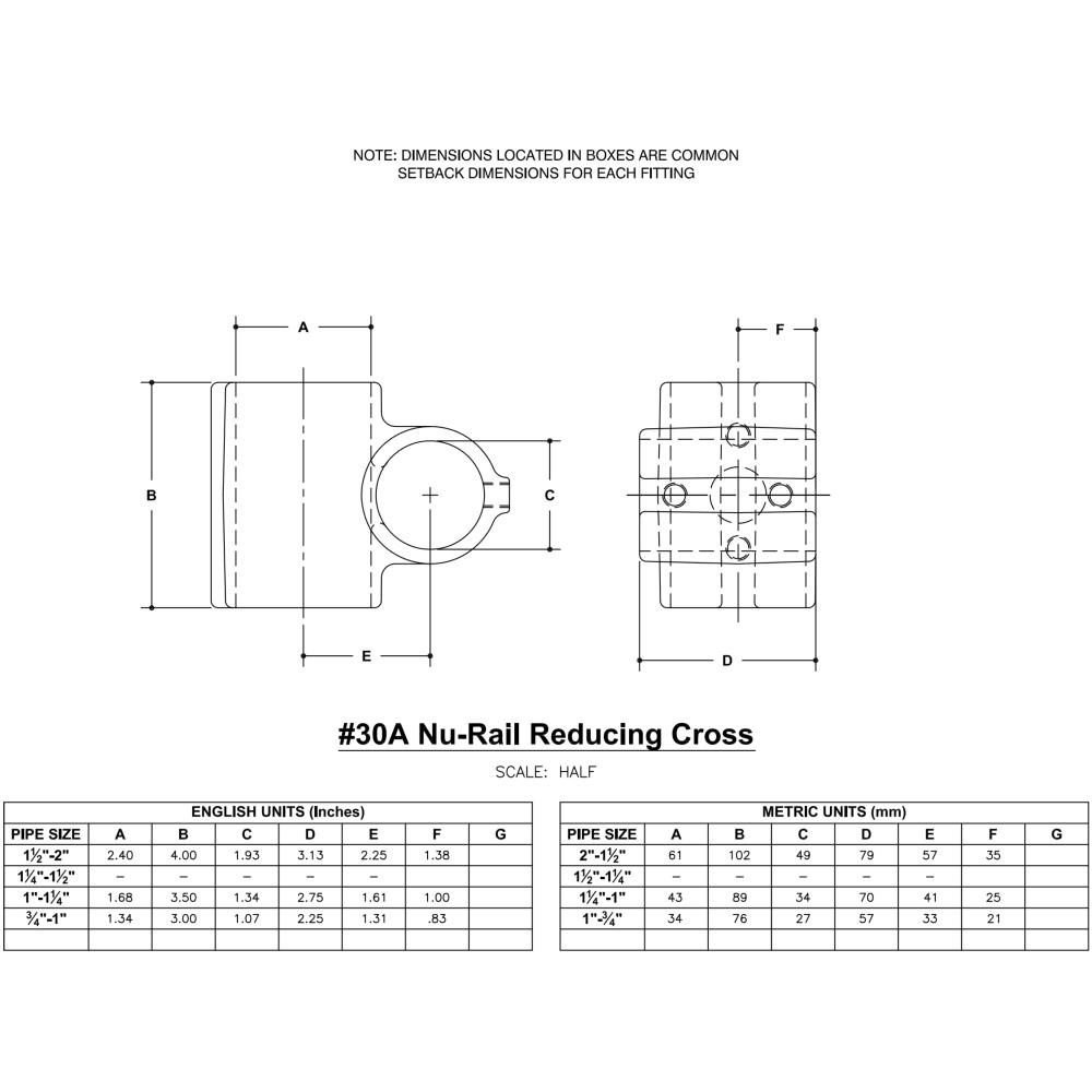 Hollaender® Fitting Modified Cross