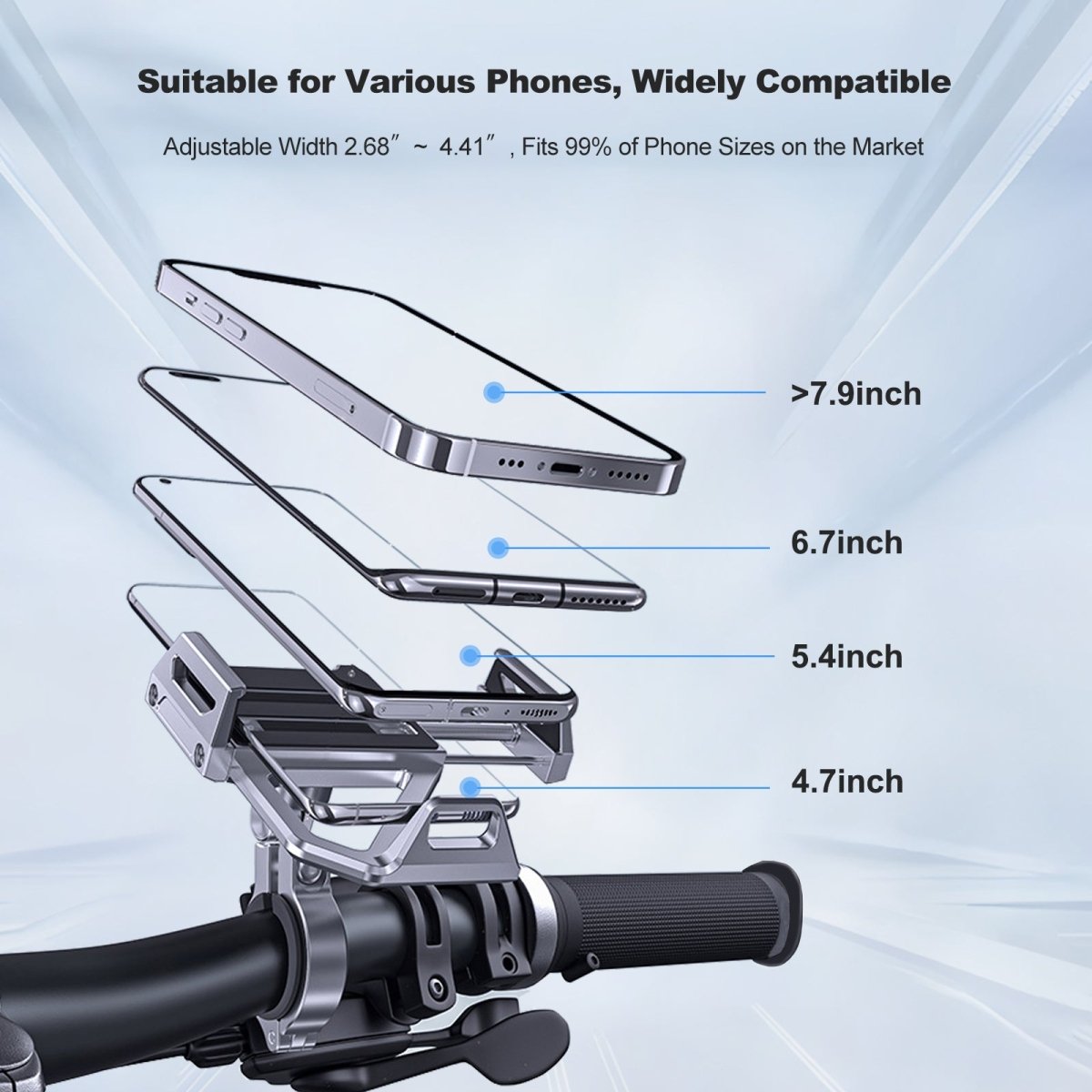 Mechrig 360° Rotating Aluminum Alloy Cycling Phone Holder - Grip Support Store