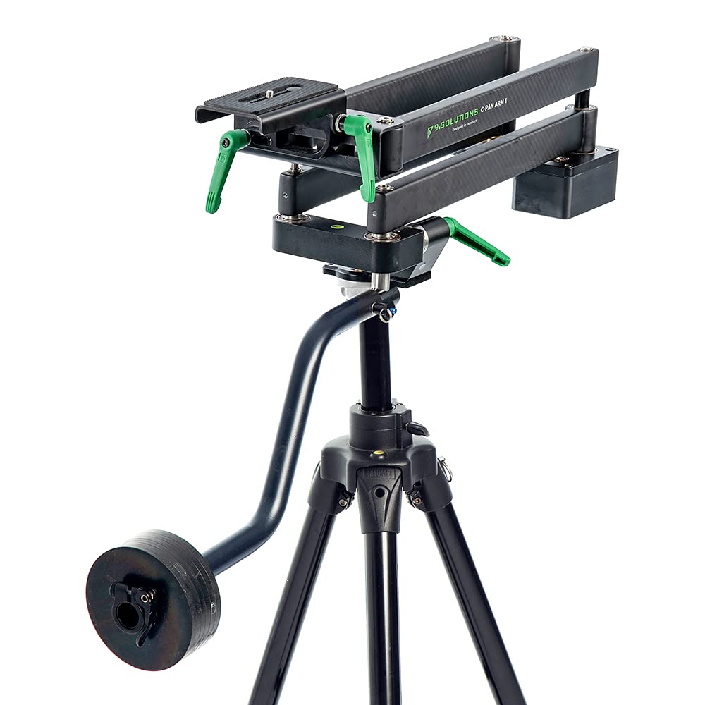 9.Solutions C-Pan Arm II, Carbon Fiber, Lighter-Weight, Upgraded Smoothness, 9.CPA2C, Slider, Jib/Crane for Different pan/Movement, for Photography, Videography & Filmmaking
