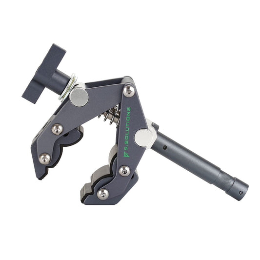 9.Solutions Savior Clamp With Stud, Articulated Jaws, 3.5In Long, 5/8" Baby Pin, Max Load: 66lbs, 9.XS1005A, fit firmly onto any oddly shaped object
