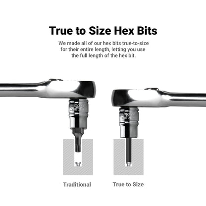 3/16-Inch Hex Bit Socket, 1/4-Inch Drive, SAE