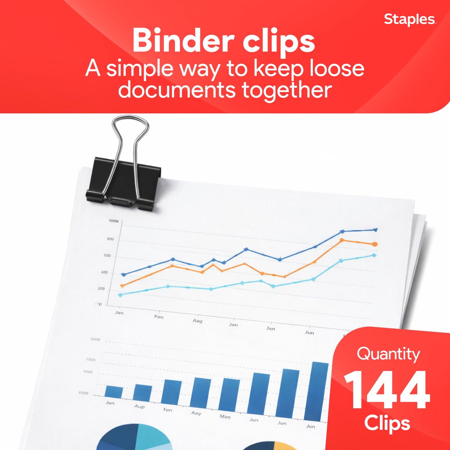 144 Medium Binder Clips