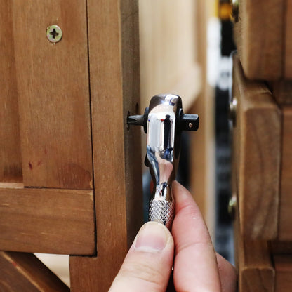 1/4-Inch Stubby Ratchet Wrench, Socket & Bit Driver, 72-Tooth, Chrome Alloy Made