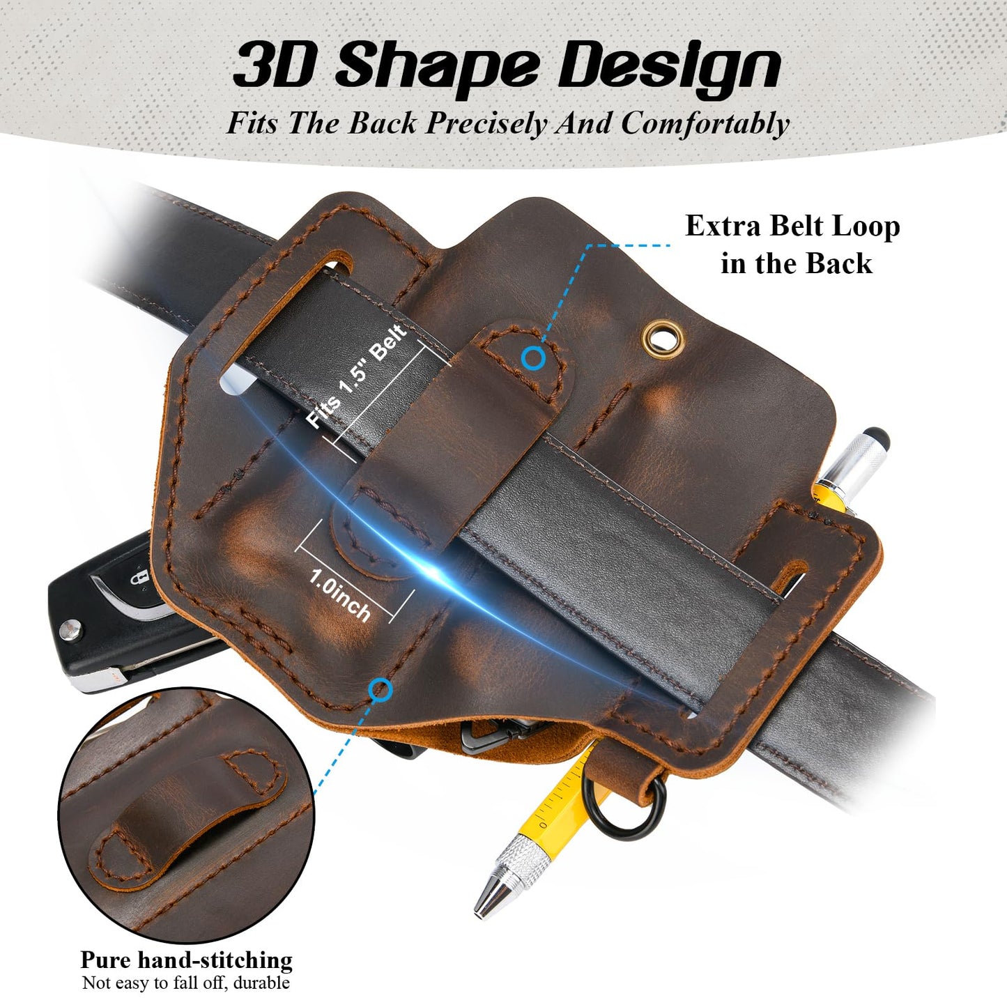 Premium Leather Multitool Sheath Pouch