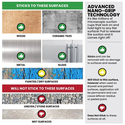 Alien Multipurpose Adhesive Transparent Double Sided Nano Tape Roll 1.18" Wide x 10 Feet Long - Grip Support Store