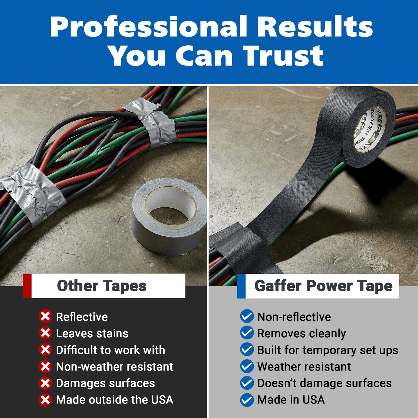 Gaffer Tape — Black 2" x 30yd