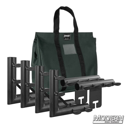 1-1/4-Inch Frame Kit with T-Handles– Heavy-Duty Speed-Rail® Grip Frame for Film Lighting and Rigging | Modern Studio Equipment. GREEN