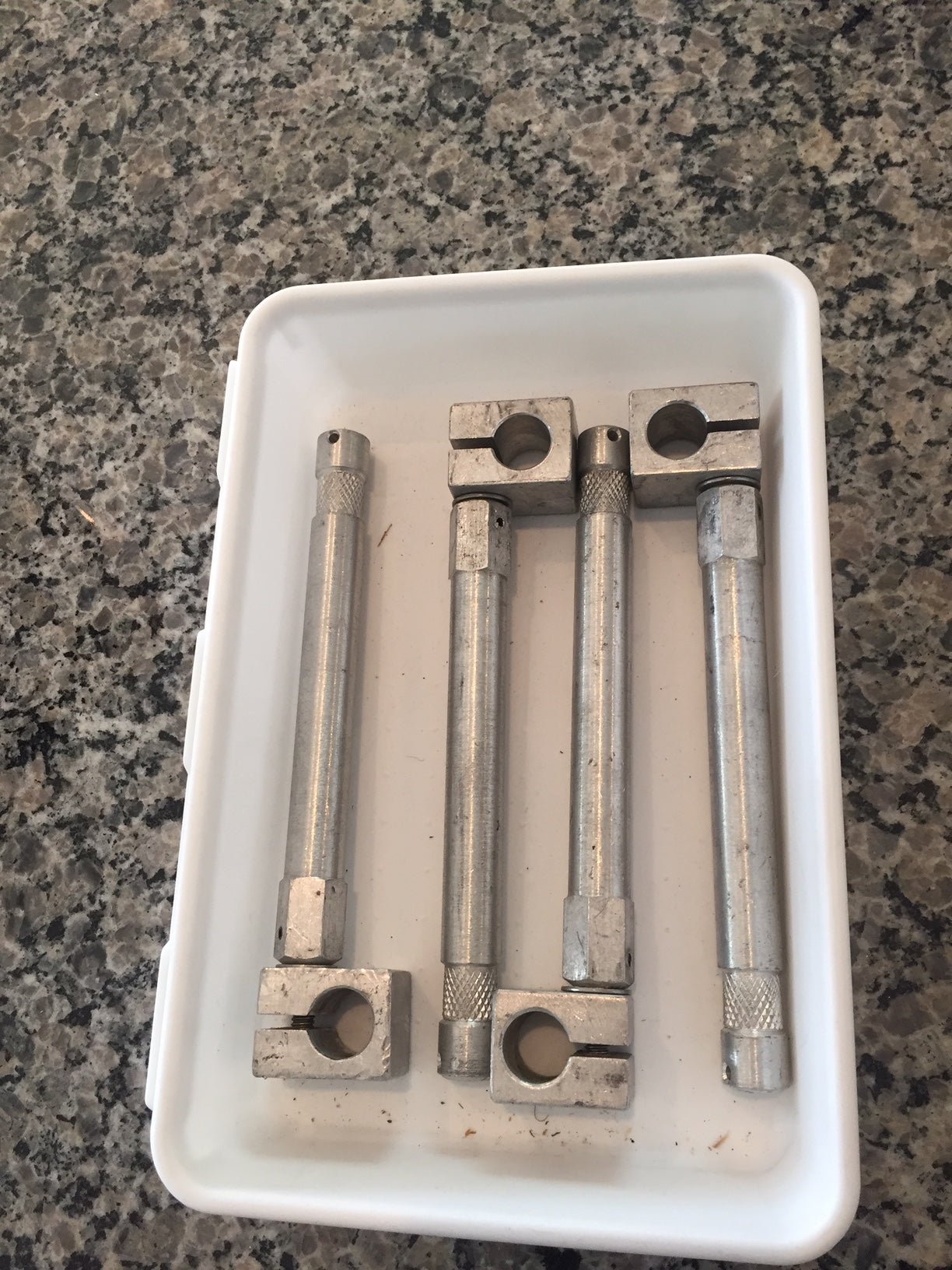 (4) 5/8 inch rod clamps with baby pin - On Clearance - Grip Support Store