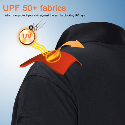 Show Black Polo Short Sleeve Shirts, Moisture-Wicking - Grip Support Store