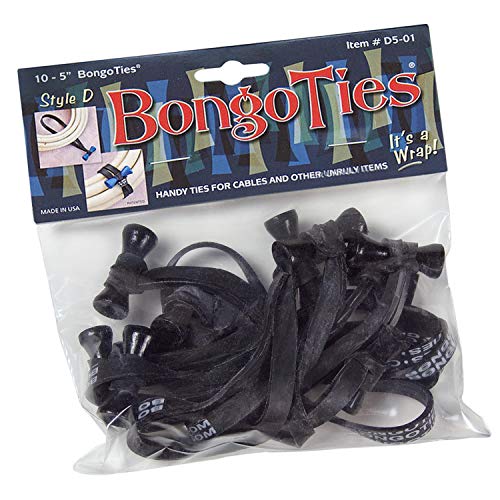 Bongo Ties - 10 Pack - All Black - Grip Support Store