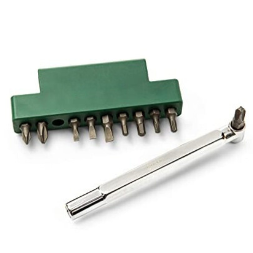 Mini driver with 11 short bits - Includes 3/16" bit - Grip Support Store