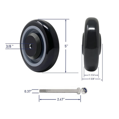 Straight Wheels for Apple Box Dolly - Grip Support Store
