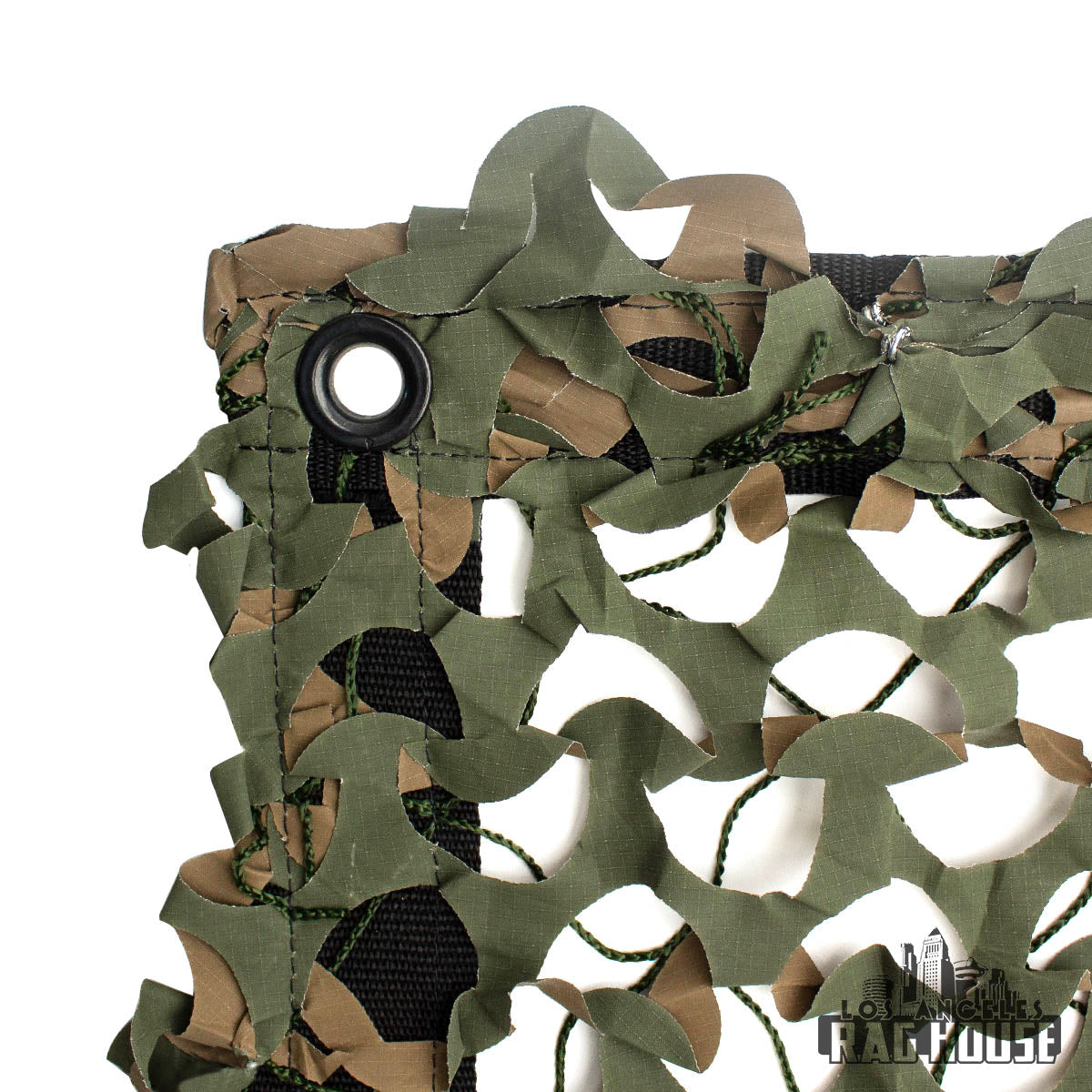 Camo Net Green by LA Rag House - green camo net fabric
