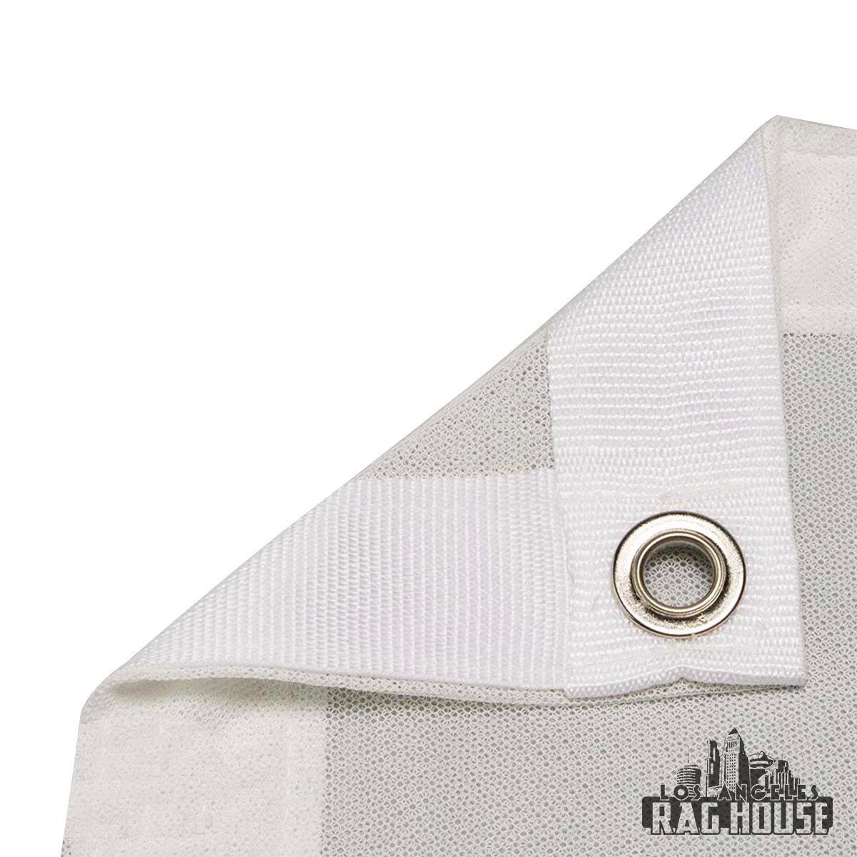Double Scrim White by LA Rag House - scrim weave detail
