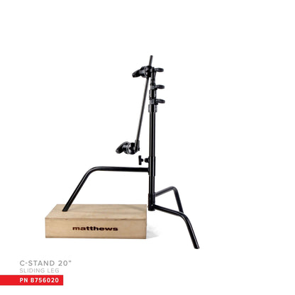 20" C-Stand w/Sliding Leg, Includes Grip Head & Arm - Grip Support Store