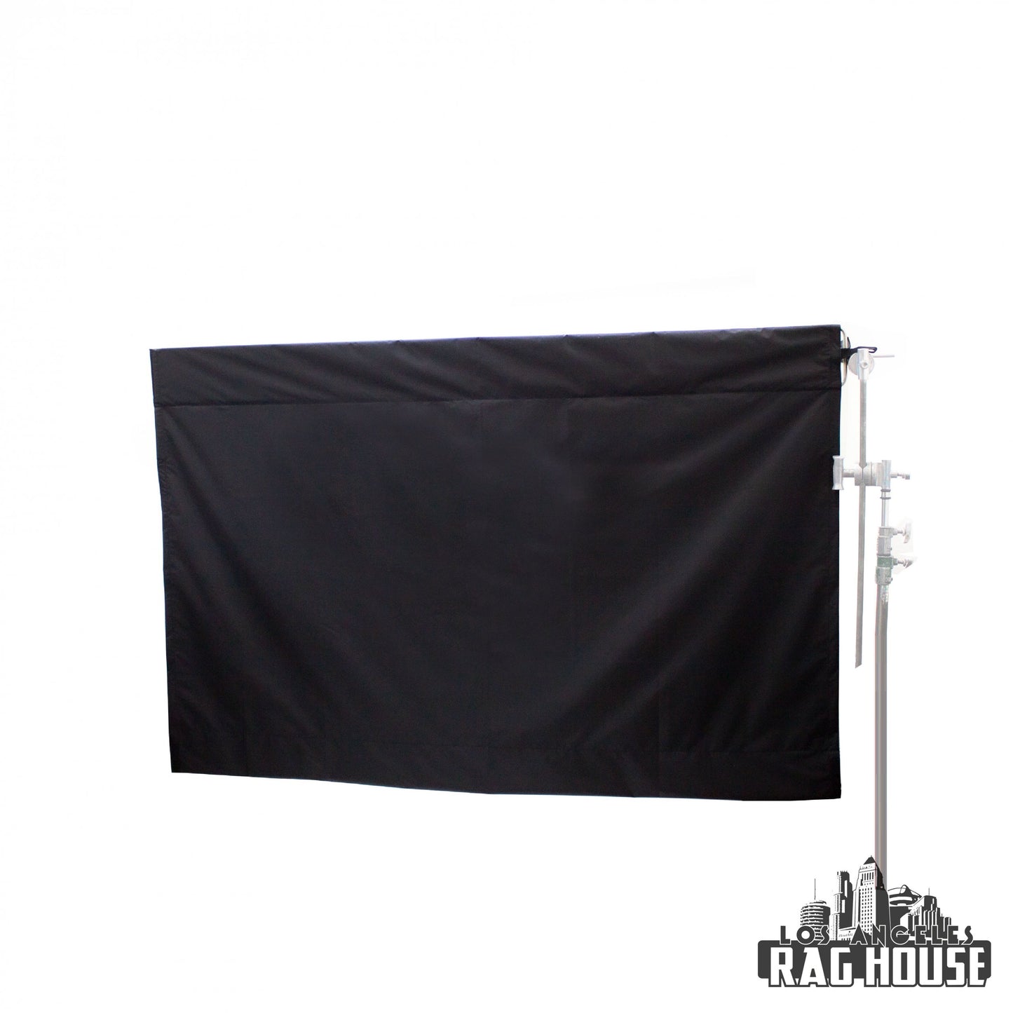 Ultra Black/Black Wag Flag Cover Roll-Out by LA Rag House - cover rolled out on wag flag frame