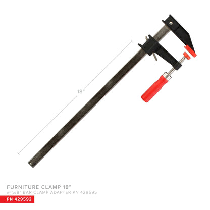 Furniture Clamps with 5/8" Bar Clamp Adapter 6"-36" lengths - Grip Support Store