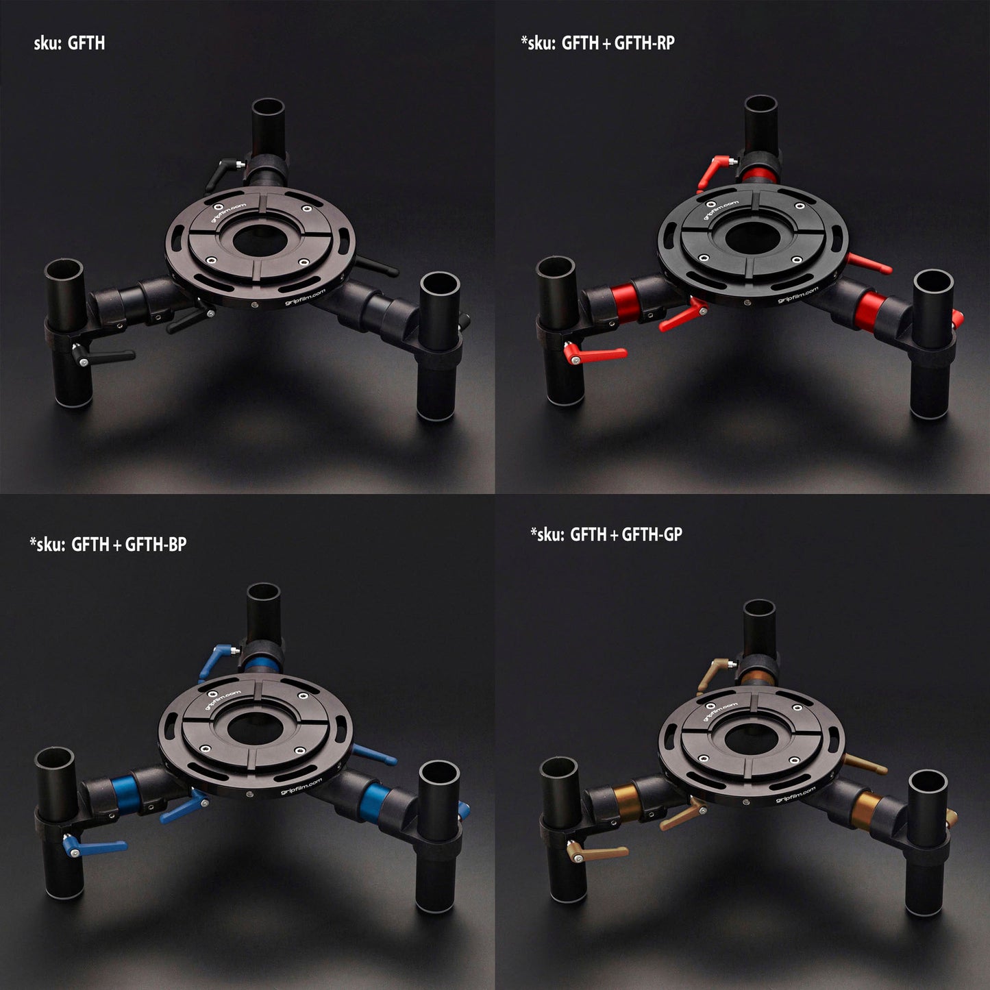 48.3mm (1"1/2) & M8 CLAMPING LEVER GOLDEN  SET - Grip Support Store