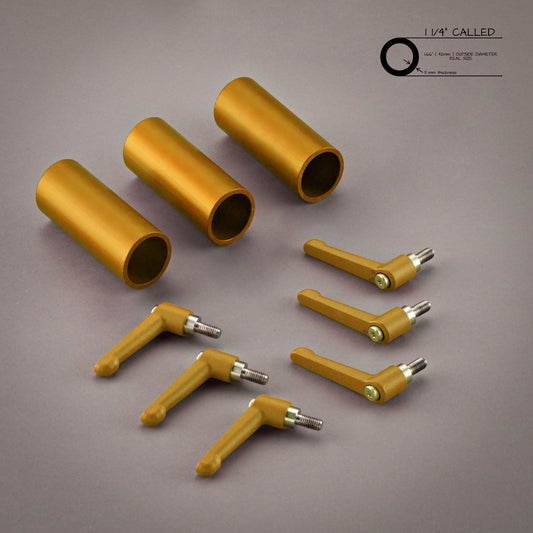 1"1/4 (CALLED) 42mm & M8 CLAMPING LEVER GOLDEN SET - Grip Support Store