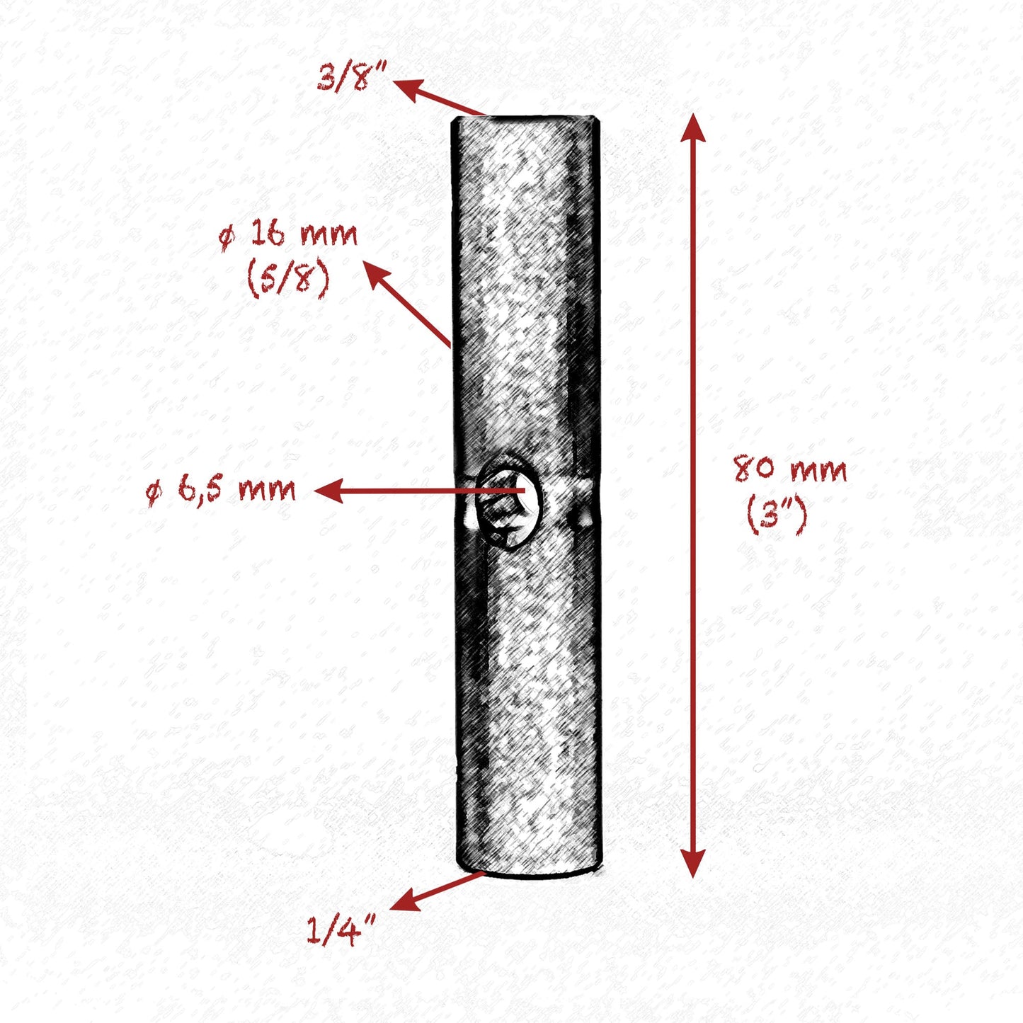 1/4 - 3/8 STARTER PIN 16mm ( 5/8" ) - 80mm ( 3" 14 ) SET - Grip Support Store