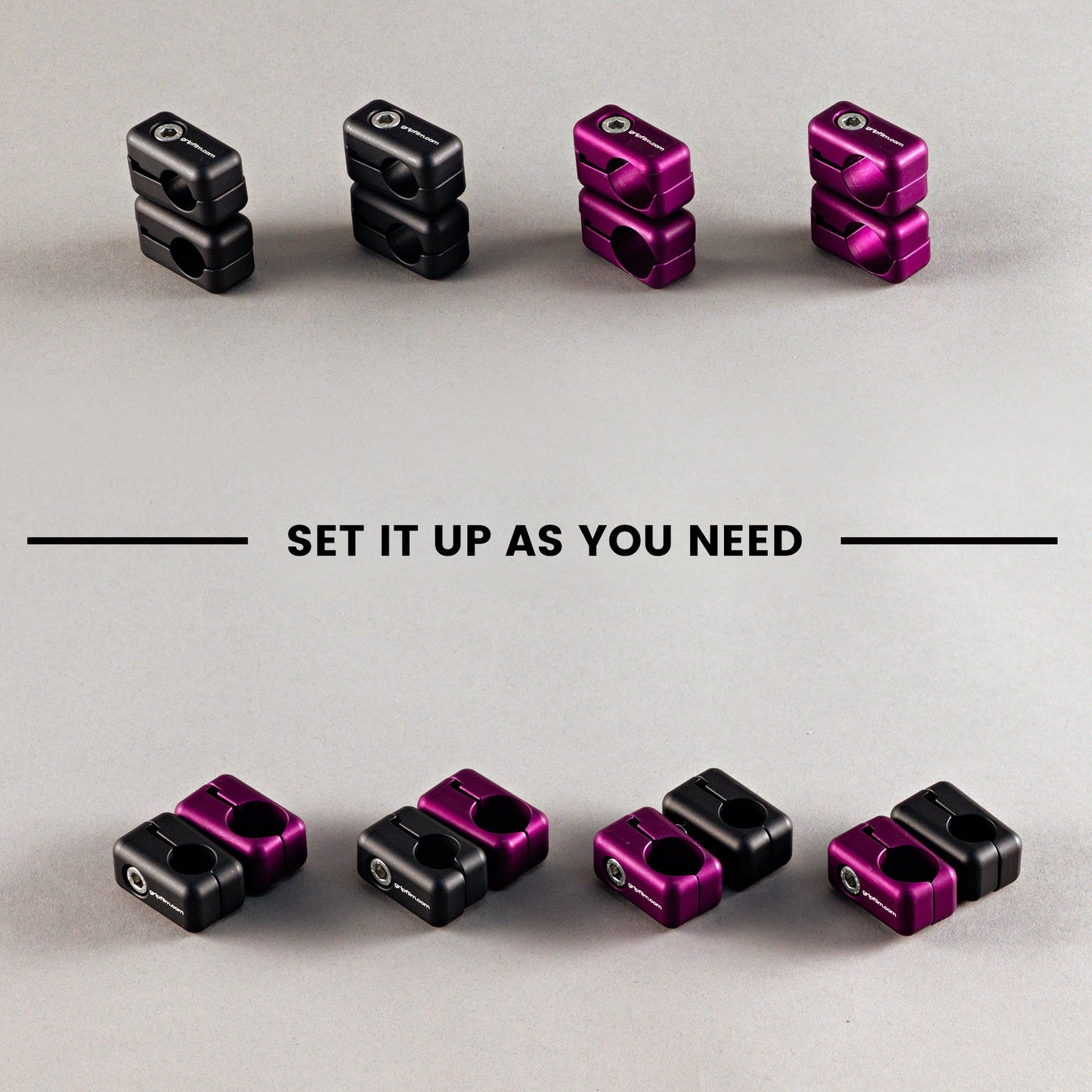 16mm - 20mm SWIVEL CLAMP SET - BLACK-TEK SUCTION CUPS - Grip Support Store