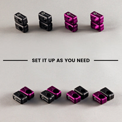 16mm - 20mm SWIVEL CLAMP SET - BLACK-TEK SUCTION CUPS - Grip Support Store