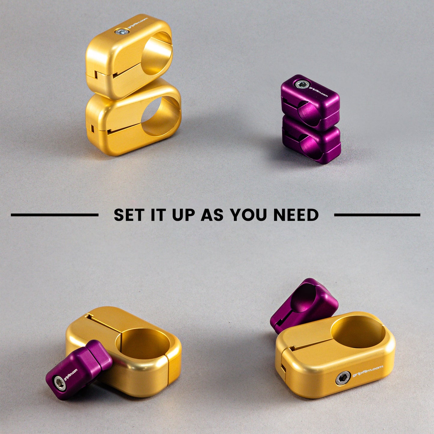 20mm - 34mm  SWIVEL CLAMP SET - BLACK TEK SUCTION CUPS - Grip Support Store