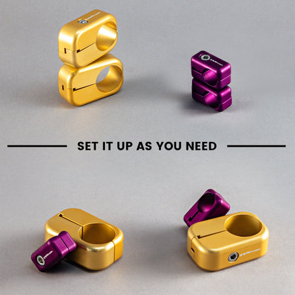 20mm - 34mm  SWIVEL CLAMP SET - BLACK TEK SUCTION CUPS - Grip Support Store