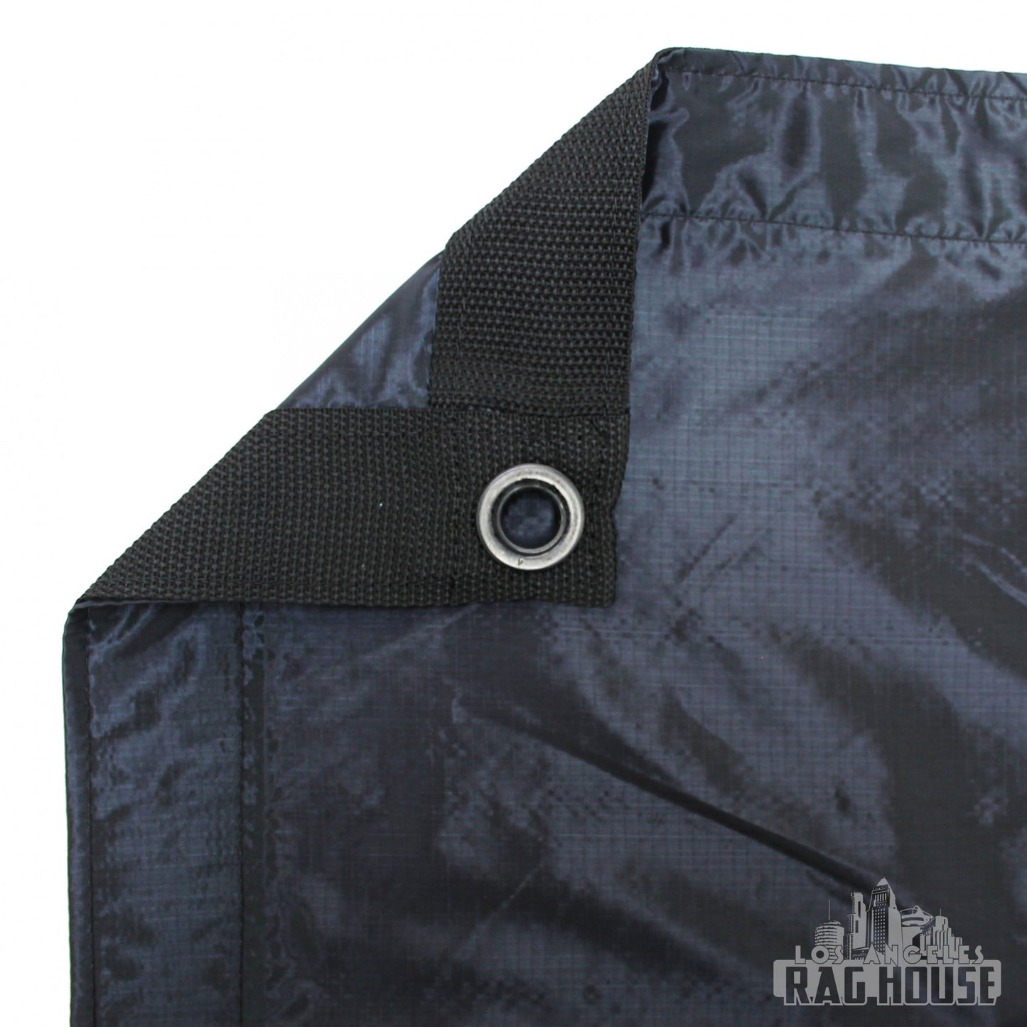 1/2 Grid Silent Black by LA Rag House - fabric detail