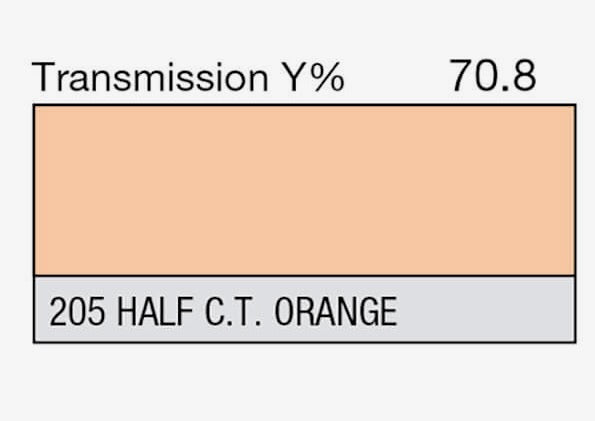 Lee Filters 205 1/2 CTO - 48" x 25' Roll - Grip Support Store