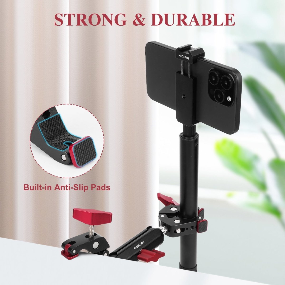 Mechrig 360° Adjustable Dual Super Clamp Mount with Ball Head Arm - Grip Support Store
