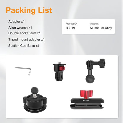 Mechrig 360° Suction Cup Camera Mount with 1/4" Screw Adapter - Grip Support Store