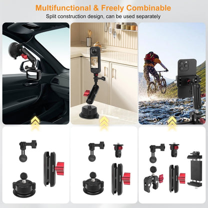 Mechrig 360° Suction Cup Camera Mount with 1/4" Screw Adapter - Grip Support Store