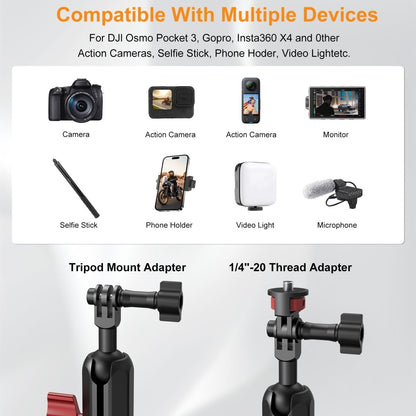 Mechrig 360° Suction Cup Camera Mount with 1/4" Screw Adapter - Grip Support Store