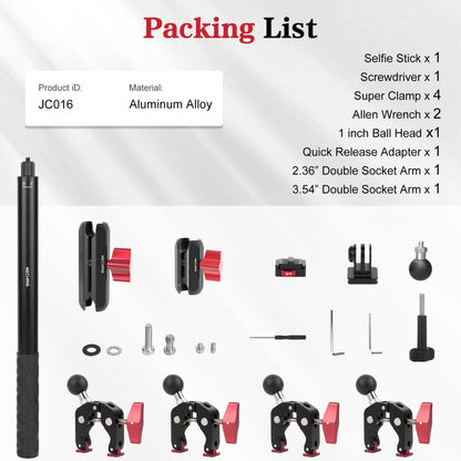 Mechrig Adjustable Camera Mount with 5-Section Pole and Four Super Clamps - Grip Support Store