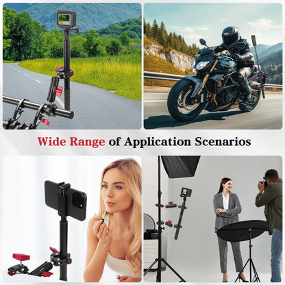 Mechrig Adjustable Camera Mount with 5-Section Pole and Four Super Clamps - Grip Support Store