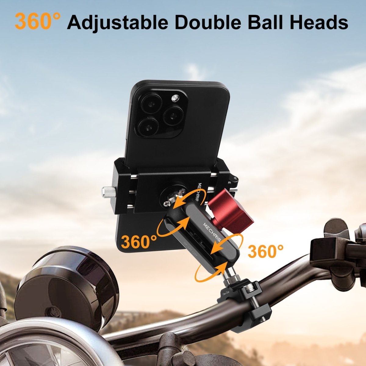 Mechrig Dual Ball Quick-Release Aluminum Handlebar Phone Mount - Grip Support Store