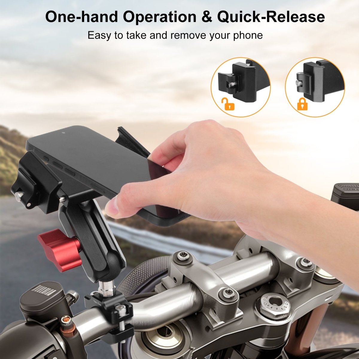 Mechrig Dual Ball Quick-Release Aluminum Handlebar Phone Mount - Grip Support Store