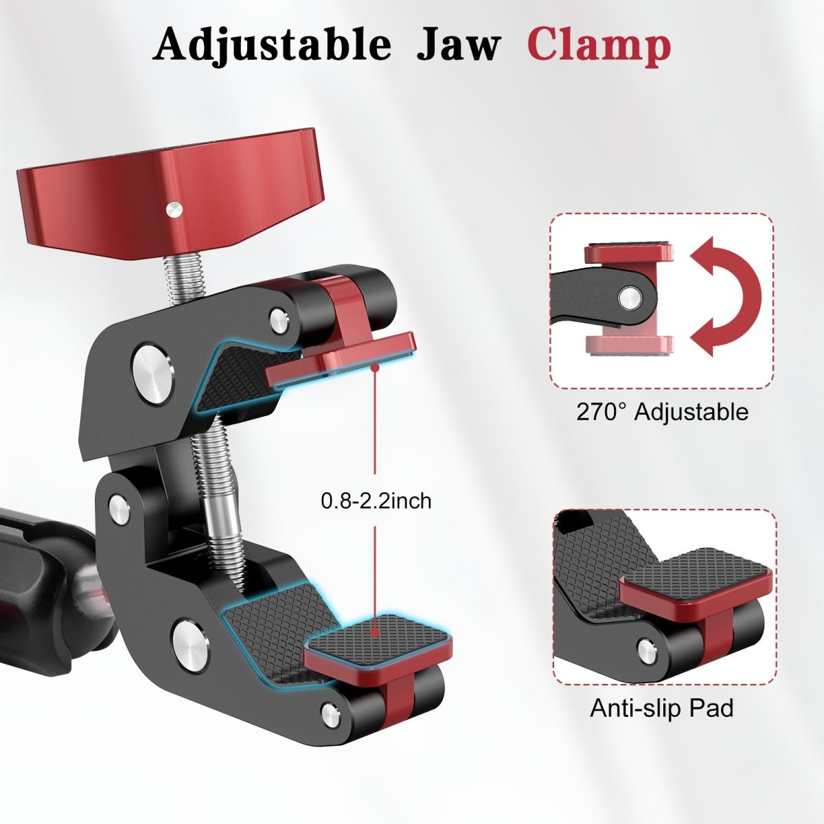 Mechrig Quick-Release 360° Ball Head Phone Mount with Super Clamp - Grip Support Store