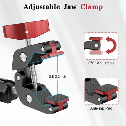 Mechrig Quick-Release 360° Ball Head Phone Mount with Super Clamp - Grip Support Store